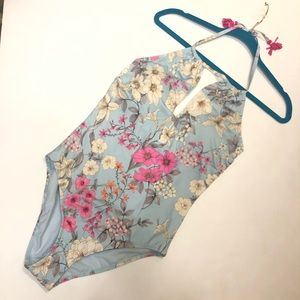 JOHNNY WAS One Piece Floral Swimsuit NWT
